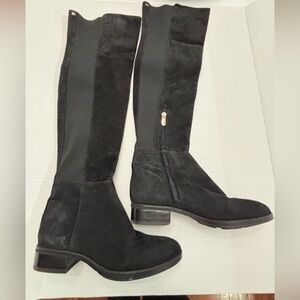 Sam Edelman Pam Size 6 Tall  Fabric and Leather Boot with Stretch Detailing.